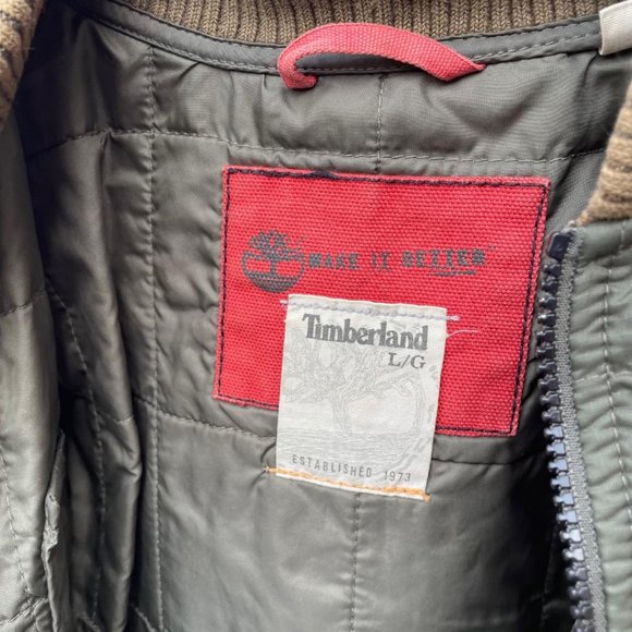 Vintage TIMBERLAND WEATHERGEAR Men's Jacket Khaki Water-Repellent Size Large - Picture 4 of 6